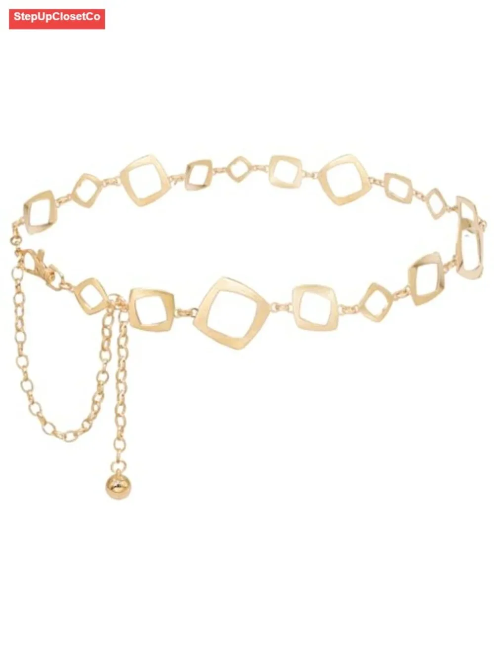 Women's Metal Waist Chain Belt Adjustable Belly Chain Retro Lobster Clasp